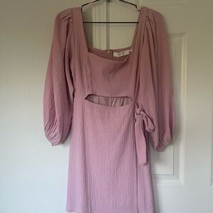 Astr Blush Long Sleeve Dress